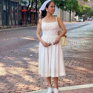 Lana Dress in White “Dotted Swiss"